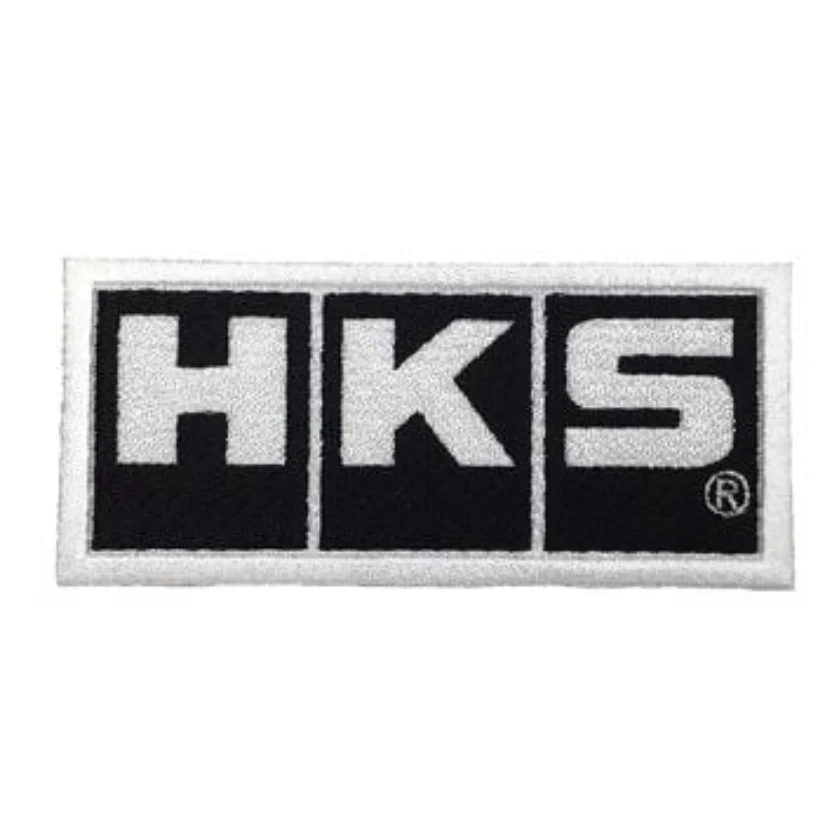 HKS Patch Block Logo White