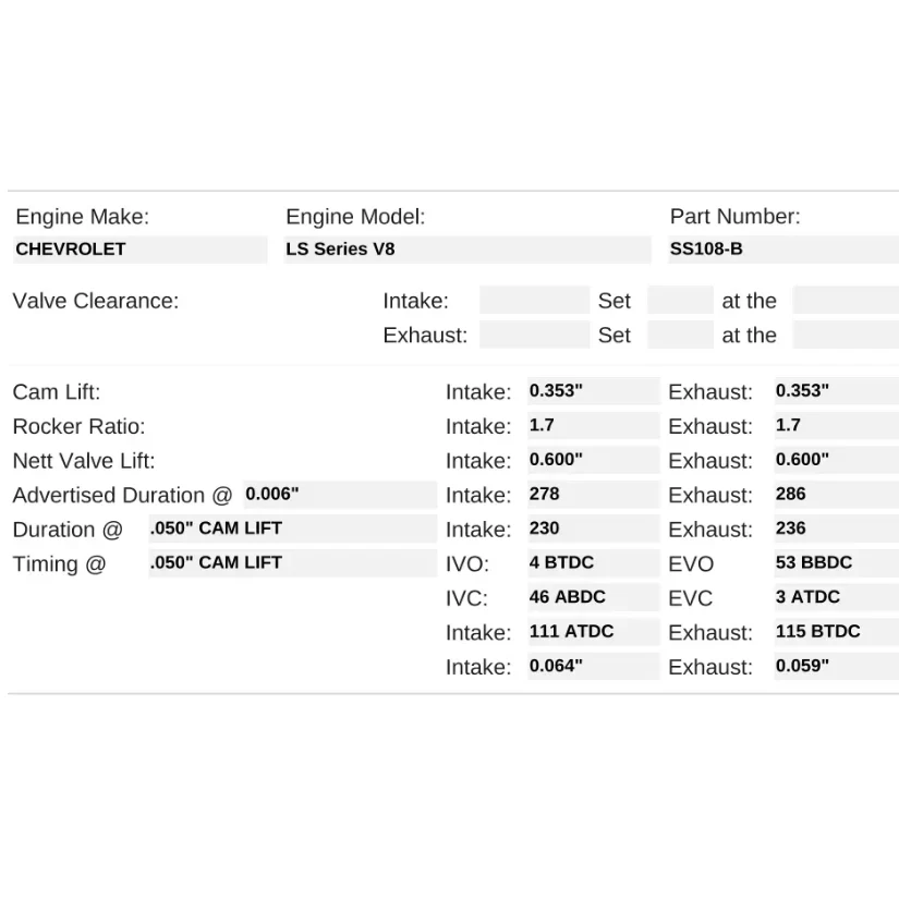 Kelford Cams 230/236 Performance Cam Chevrolet LS Series V8 - Image 2