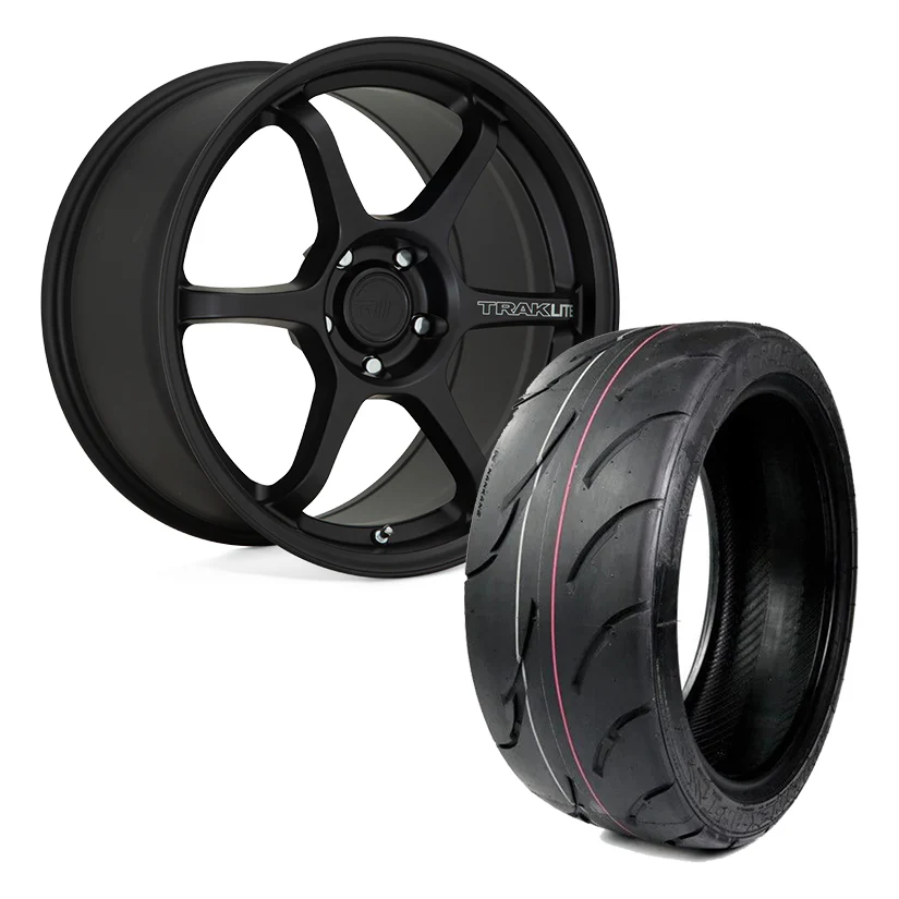 Motegi MR145 TRAKLITE 3.0 18x8.5 ET35 5x114 Satin Black Alloy Wheel Nankang AR1 Semi Slick 235/40/18 Tyres (Set of 4) Toyota GR Yaris (Track Wheel Bundle)