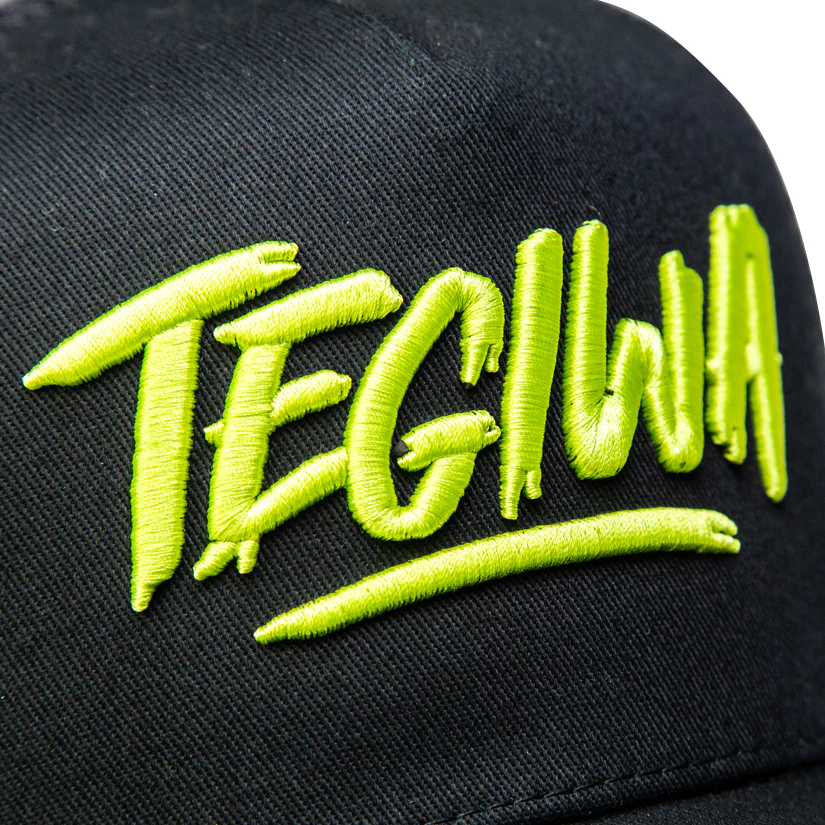 Tegiwa Trucker Script Logo Black Cap - Image 3