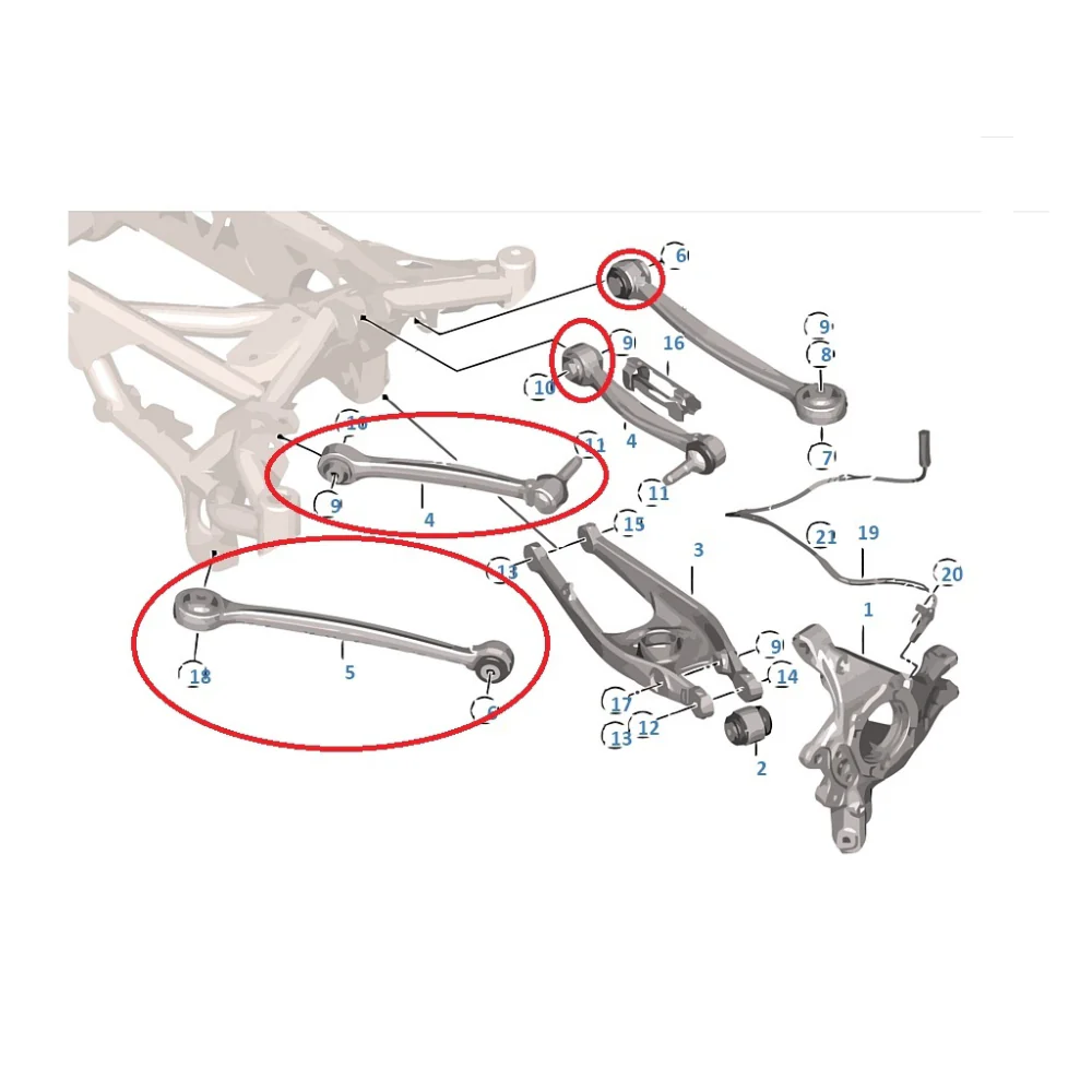 Verkline 20 Piece Fully Adjustable Kinematics Wishbone Kit BMW M2 M3 M4 F87 F80 F82 - Image 12