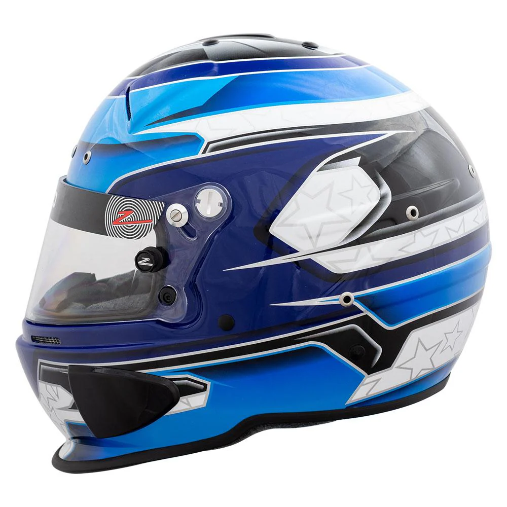 Zamp RZ 70E Switch Helmet FIA 8859-2015/Snell SA-2020 - Blue / Light Blue - Image 3